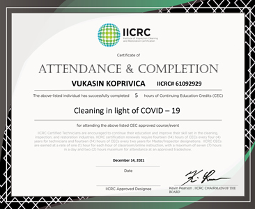 IICRC certification